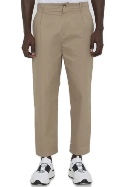 Valentino Mid-Rise Pleated Straight Leg Trousers