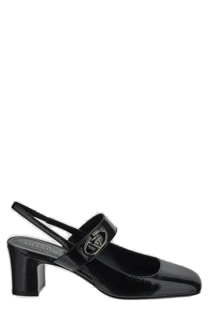 Valentino Garavani VLogo Locker Suqare Toe Pumps