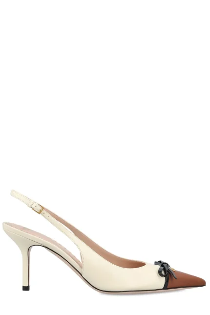 Valentino Bow Detailed Pointed Toe Pumps