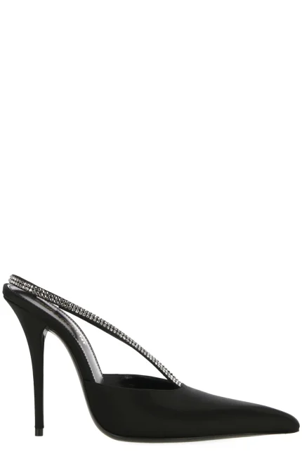 Saint Laurent Amanda Pointed-Toe Slingback Pumps