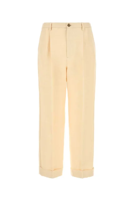 Valentino Pleat Detailed Straight Leg Pants