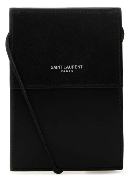 Saint Laurent Logo Printed Foldover Top Shoulder Bag