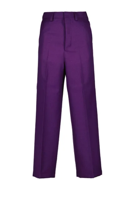 AMI High-Waist Wide-Leg Trousers