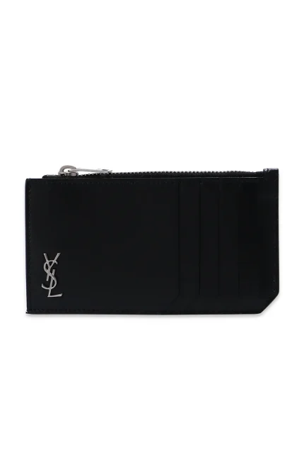 Saint Laurent Tiny Monogram Fragments Zip Card Case