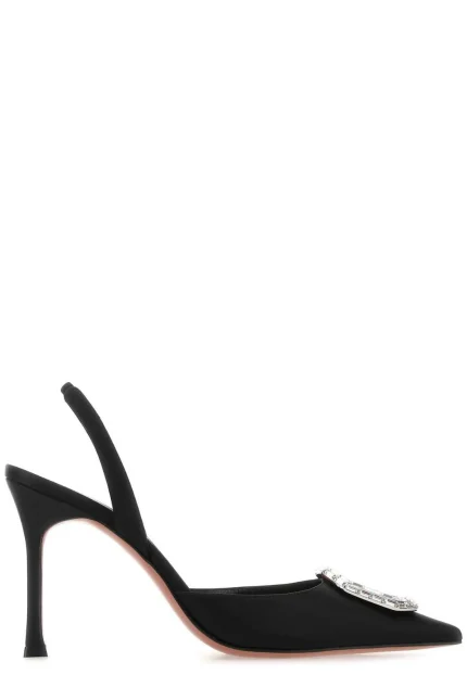 Amina Muaddi Camelia Pointed-Toe Pumps