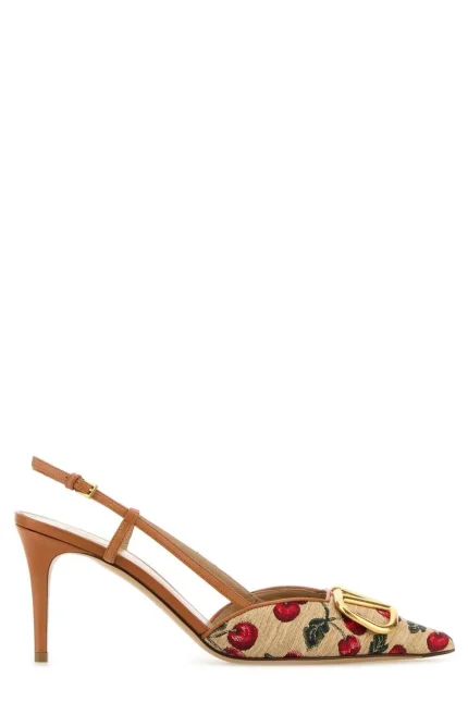 Valentino VLogo Signature Pointed Toe Slingback Pumps