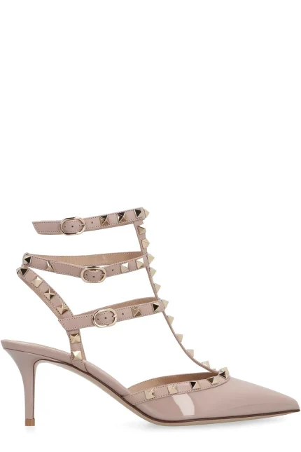 Valentino Garavani Rockstud Pointed Toe Caged Pumps