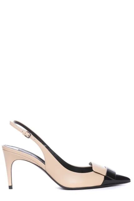 Sergio Rossi SR1 Two-Toned Slingback Pumps