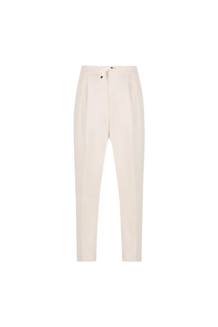 Brunello Cucinelli Drawstring Tapered Leg Trousers