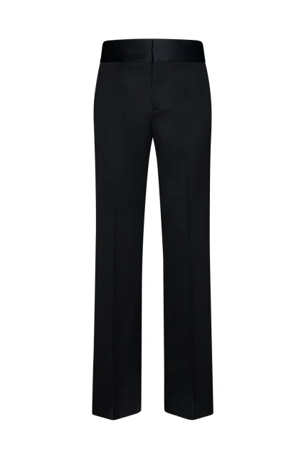Valentino High Waist Straight Leg Trousers