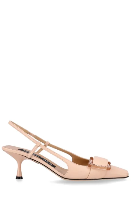 Sergio Rossi Slingback Buckled Pumps