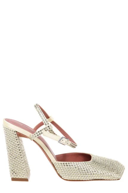 Amina Muaddi Charlotte Sling-Back Pumps