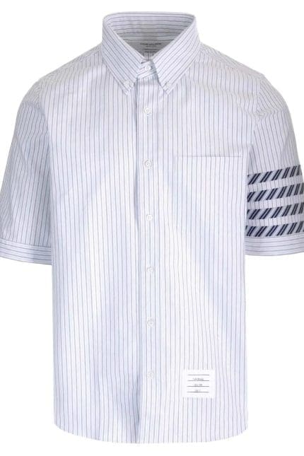 Thom Browne Striped Short-Sleeved Shirt