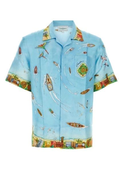 Casablanca Maison Sur Piloti Graphic Printed Shirt