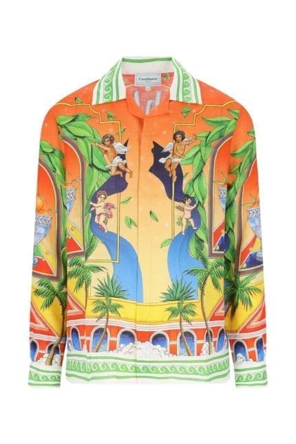 Casablanca Graphic Printed Straight Hem Shirt