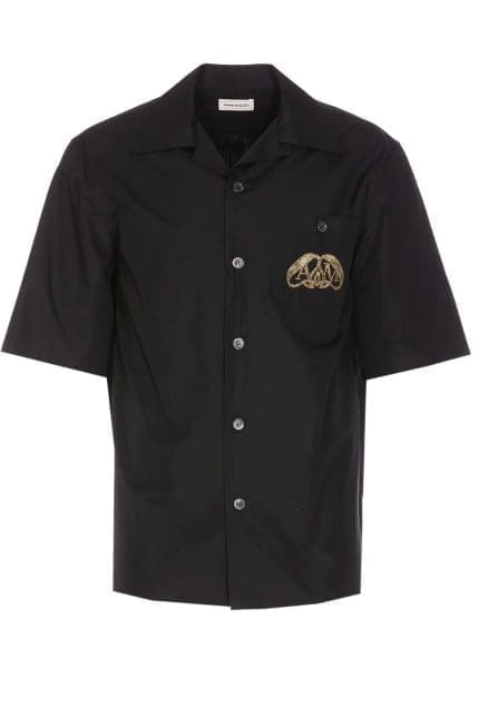 Alexander McQueen The Seal Embellished Buttoned Shirt