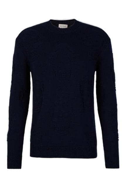 Alexander McQueen All-Over Skull Motif Knitted Jumper