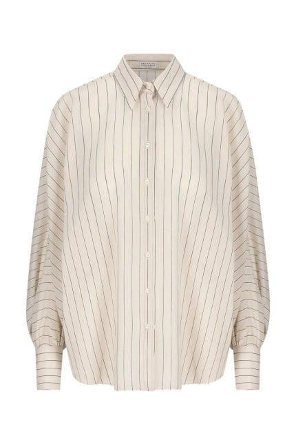 Brunello Cucinelli Stripe Detailed Button-Up Shirt