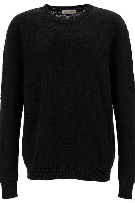 Alexander McQueen All-Over Skull Motif Knitted Jumper