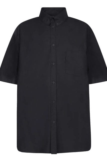 Balenciaga Collared Button-Up Large Fit Shirt