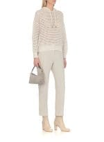 Brunello Cucinelli Open Knit Drawstring Hoodie