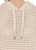 Brunello Cucinelli Open Knit Drawstring Hoodie