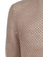 Fendi Short Sleeved Open-Knit Drawstring Jumper