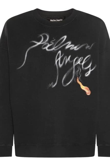 Palm Angels Logo Printed Crewneck Sweatshirt