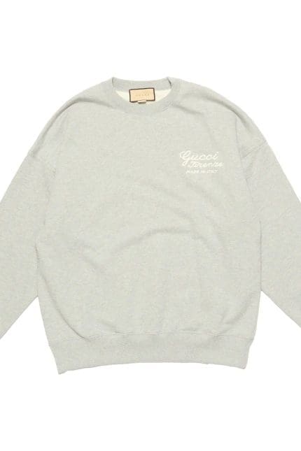 Gucci Logo Embroidered Jersey Sweatshirt