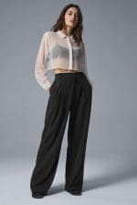 Sheer Cropped Take Me Out Button Up