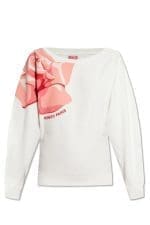 Kenzo Rose Printed Batwing Oversized Sweatshirt