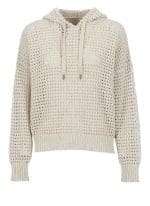 Brunello Cucinelli Open Knit Drawstring Hoodie