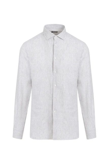 Z Zegna Long Sleeved Striped Shirt