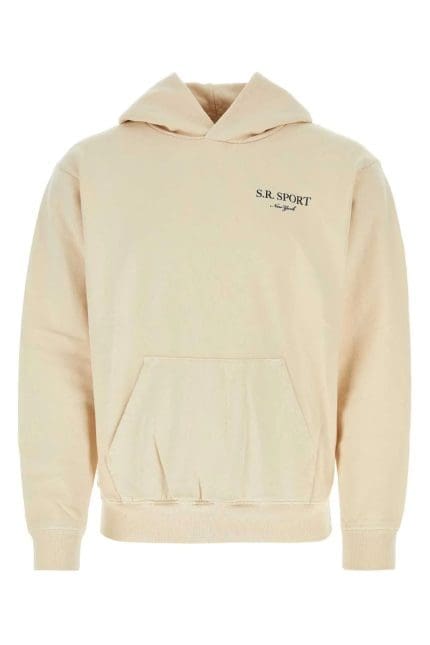 Sporty & Rich Logo Printed Long-Sleeved Hoodie