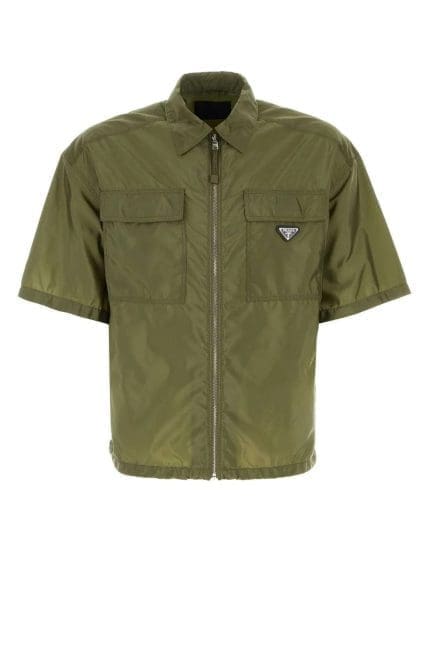 Prada Short-Sleeved Zipped Shirt