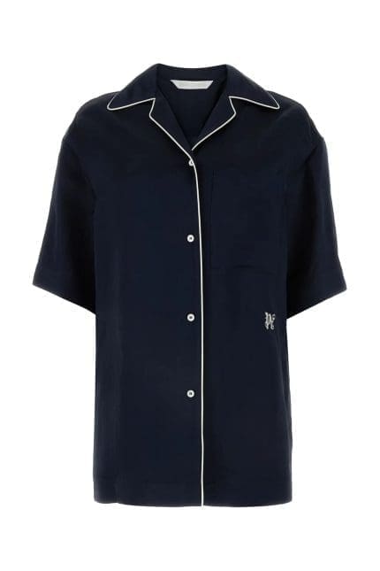 Palm Angels Logo Embroidered Short-Sleeved Shirt