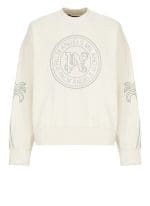 Palm Angels Logo Embellished Crewneck Sweatshirt