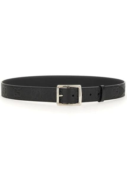 Gucci GG Embossed Buckle Belt