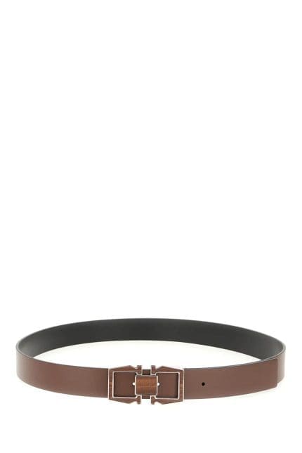 Salvatore Ferragamo Gancini Buckled Reversible Belt
