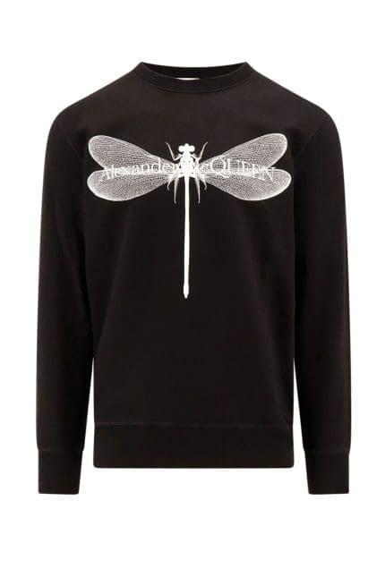 Alexander McQueen Dragonfly Printed Crewneck Sweatshirt