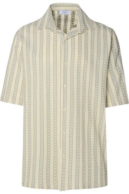 Off-White All-Over Patterned Short-Sleeved Shirt