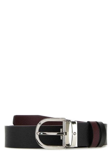 Montblanc Logo Engraved Buckled Belt