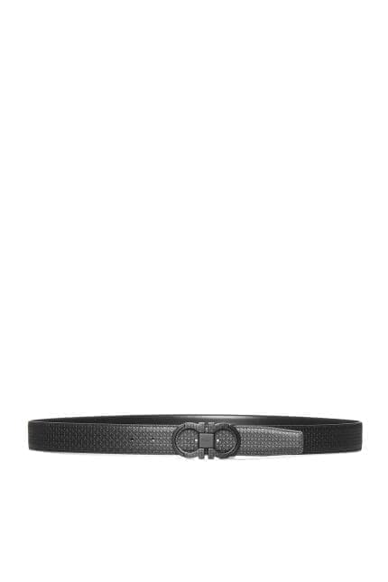 Salvatore Ferragamo Gancini Logo Plaque Reversible Belt