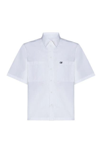 Off-White Buttoned Short-Sleeved Shirt