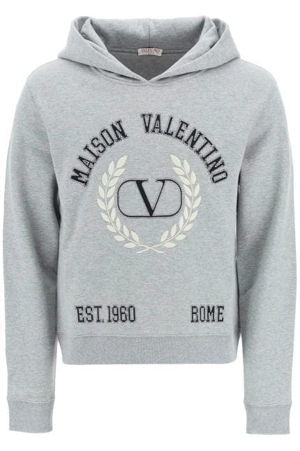 Valentino VLogo Detailed Long-Sleeved Hoodie