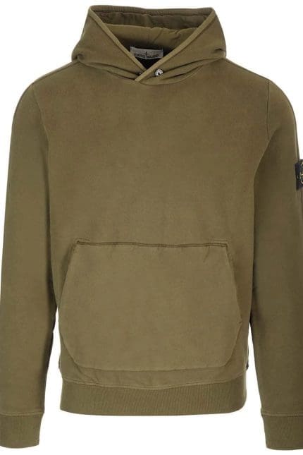 Stone Island Compass Patch Long-Sleeved Hoodie