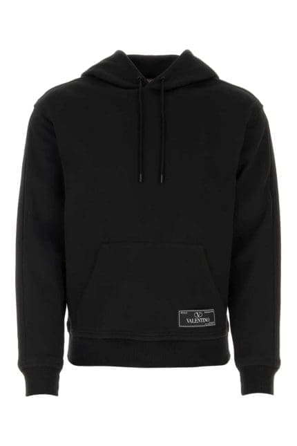 Valentino Logo Patch Drawstring Hoodie