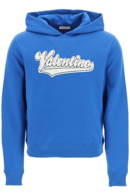 Valentino Logo Detailed Drawstring Hoodie