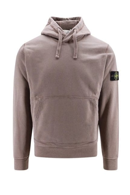 Stone Island Logo Patch Drawstring Hoodie