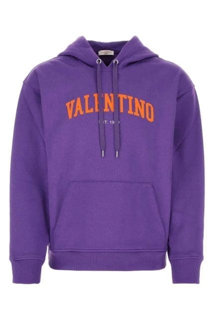 Valentino Logo Printed Long-Sleeved Hoodie